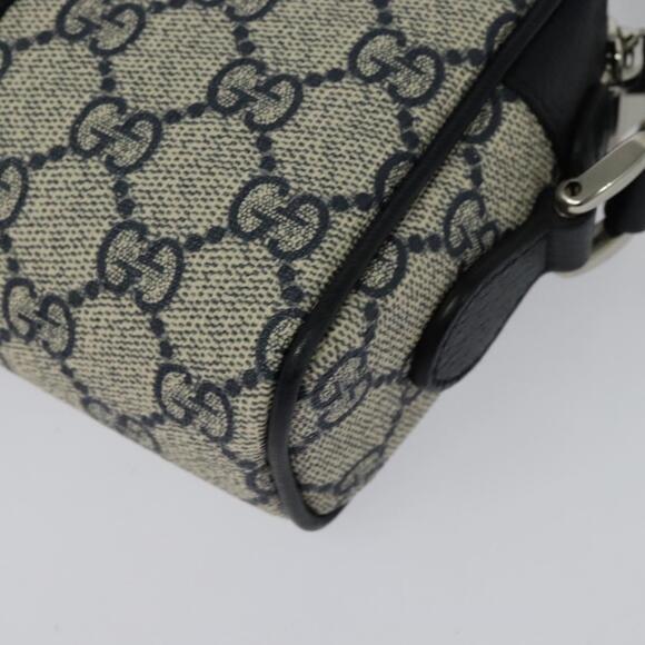 GUCCI GG Supreme Sherry Line Shoulder Bag Pvc Navy Red - Picture 13 of 16